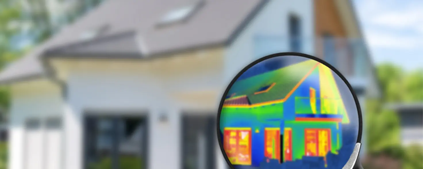 Gebäudethermografie: Ein Einfamilienhaus wird unter die energetische Lupe genommen.
