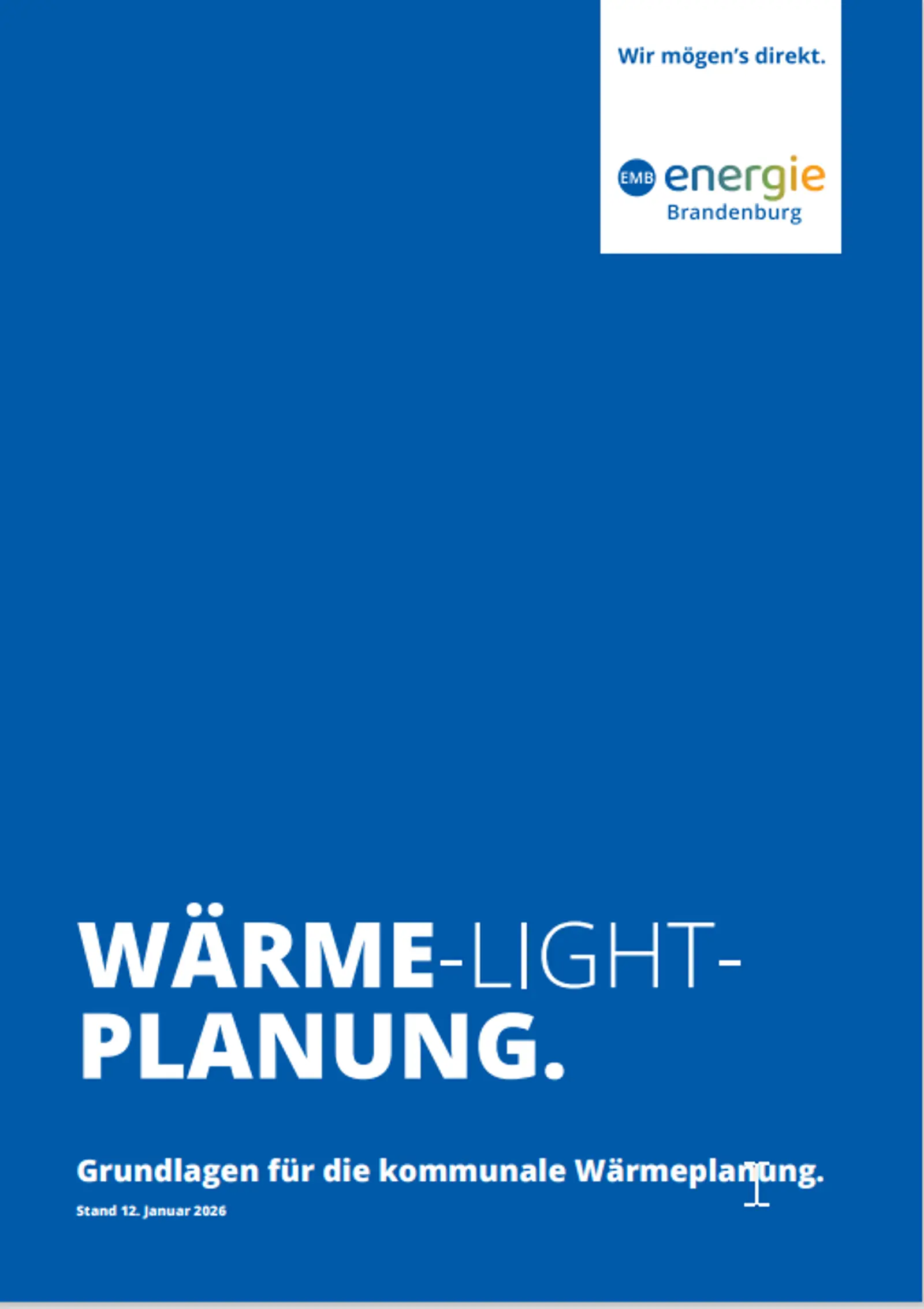 Blaues Cover der Broschüre 