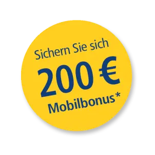 Runder, gelber Kreis, auf dem steht 