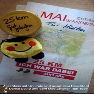 Die Teilnehmerurkunde und Honig für alle Beteiligten